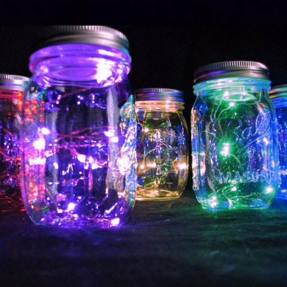 10 Colorful LEDs on Copper Wire