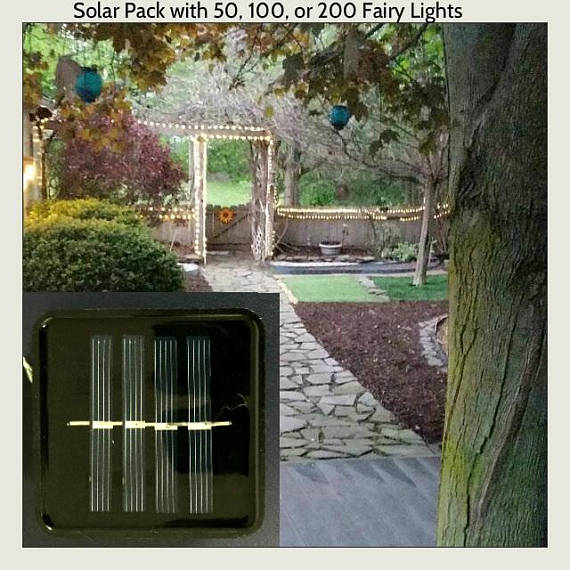 Solar Pack Power 50, 100, or 200 Fairy Lights