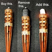 Create Safe Tiki Torches with Flameless Bulbs